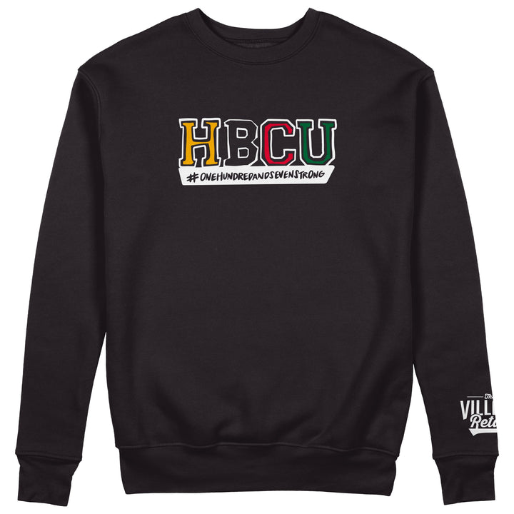 HBCU "107 Strong" Embroidered Crewneck (No Crown) - The Village Retail