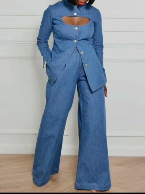 High Waist Denim Set - The Village Retail