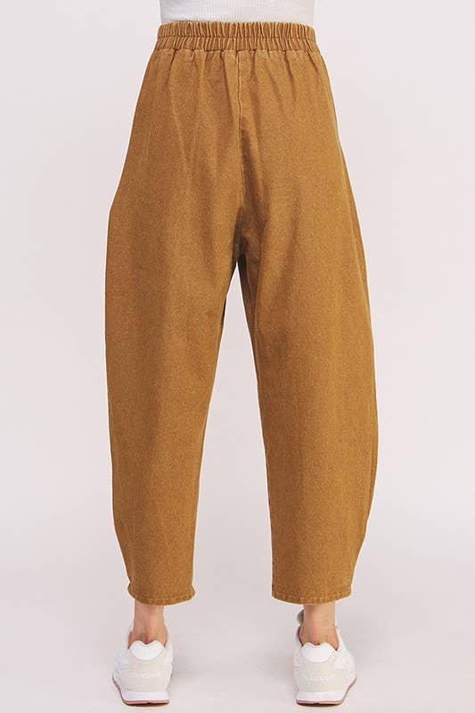 HIGH WAIST PLEATED BAGGY ANKLE LENGTH TROUSERS - The Village Retail