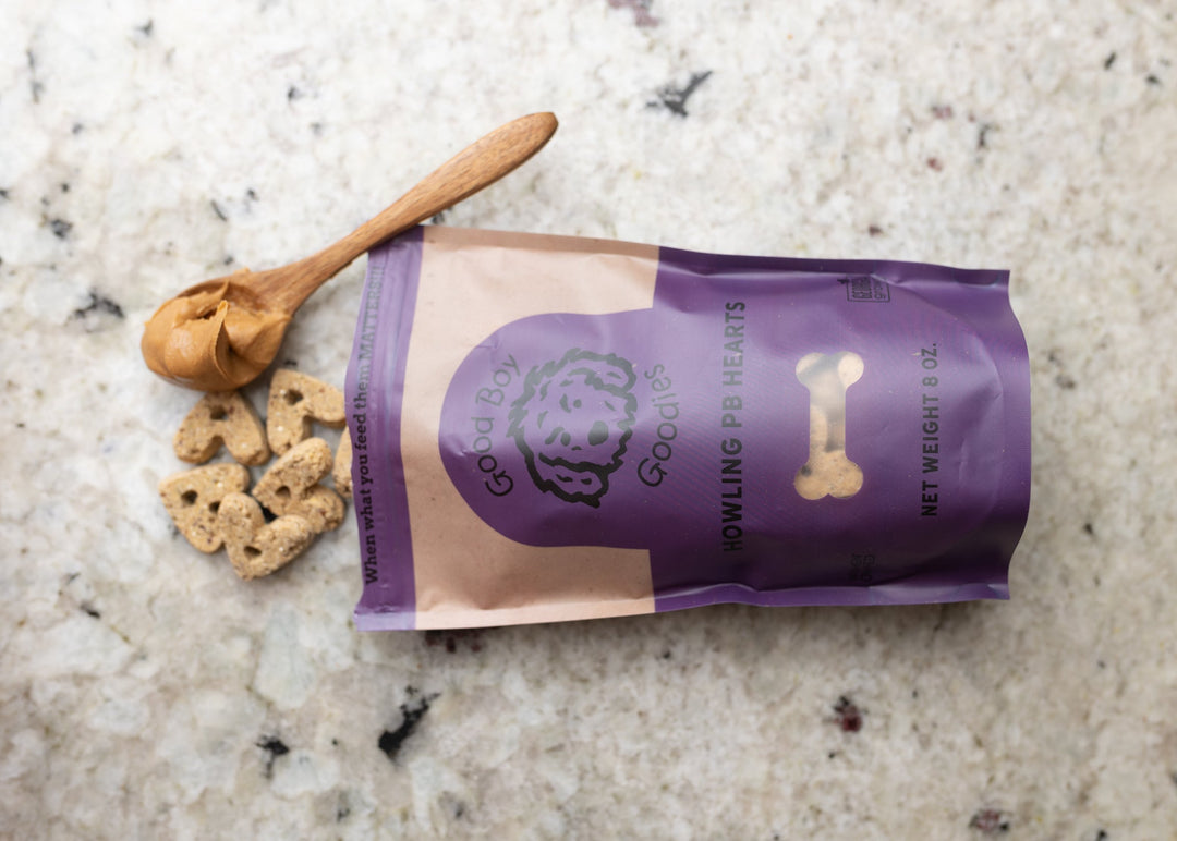Howling PB Heart Dog Treats - The Village Retail