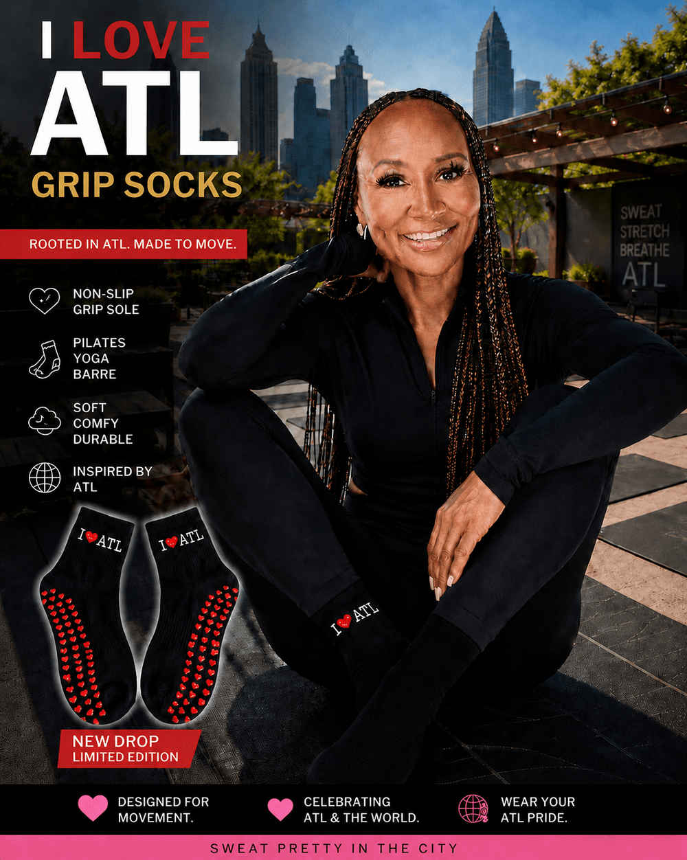 I Love ATL Grip Socks - The Village Retail