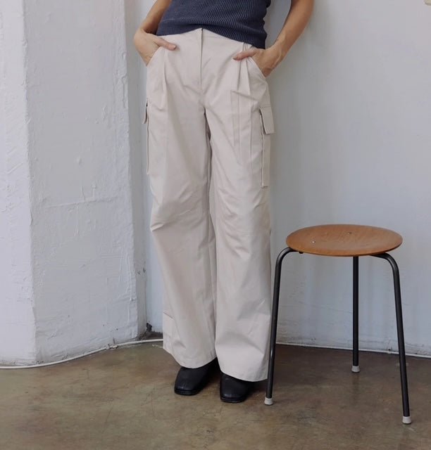 Ivory Cargo Pants - The Village Retail