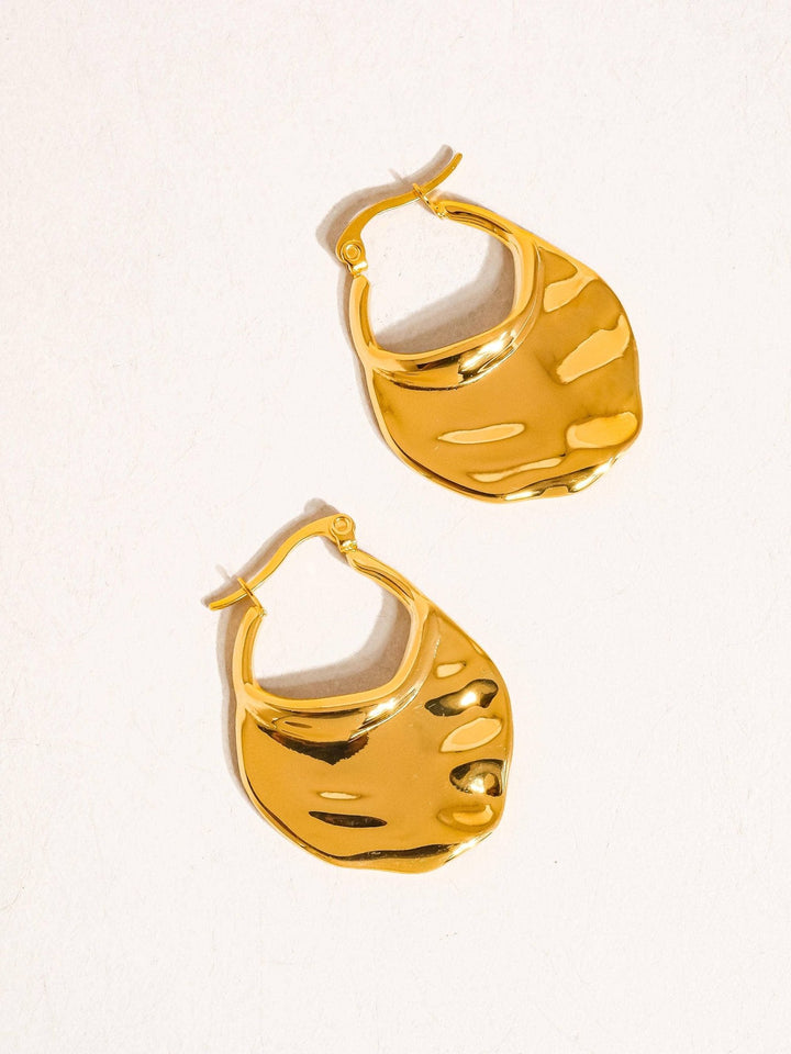 Jinni 18K Gold Non - Tarnish Classic Hoop Earring - The Village Retail