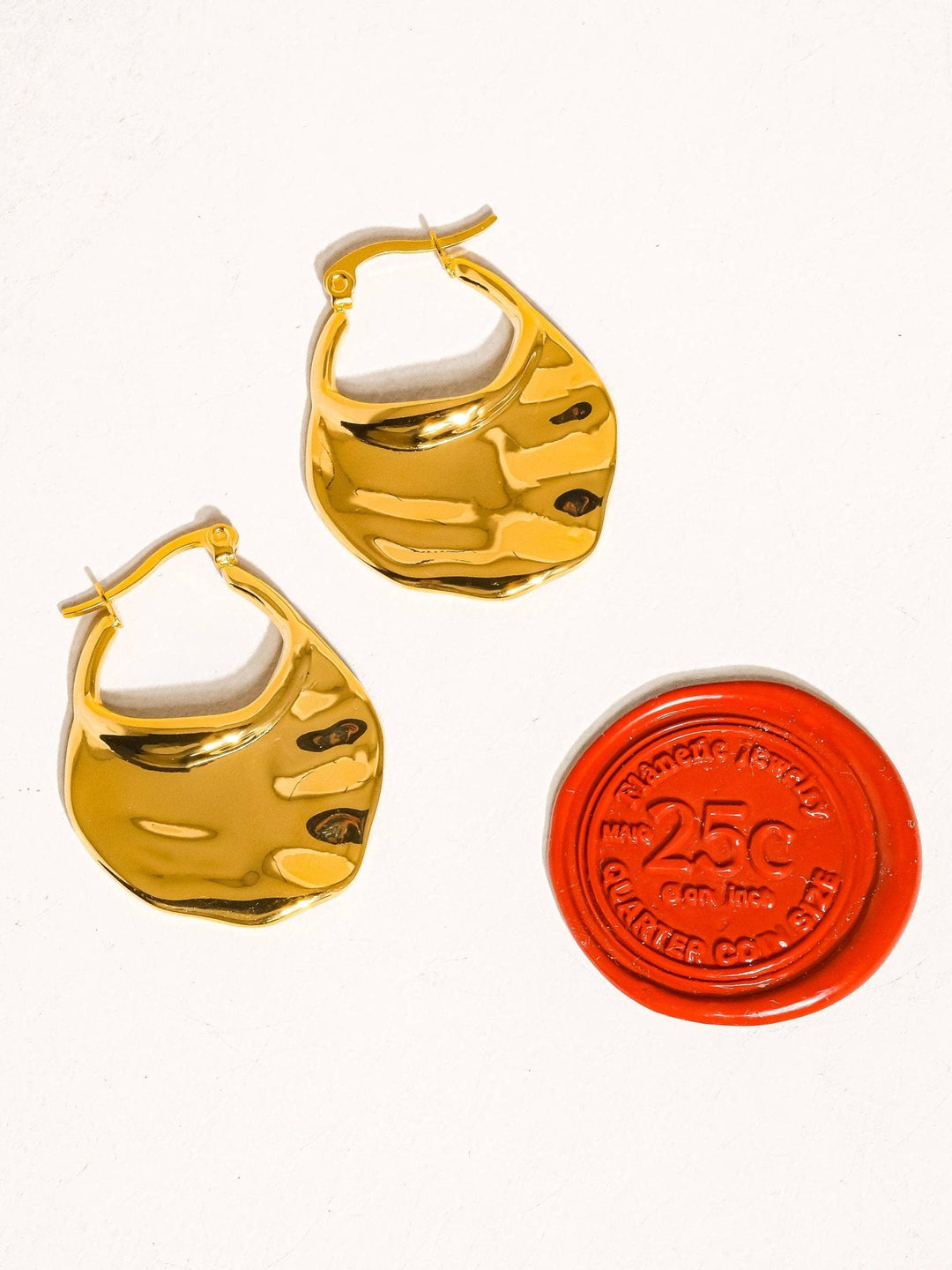 Jinni 18K Gold Non - Tarnish Classic Hoop Earring - The Village Retail