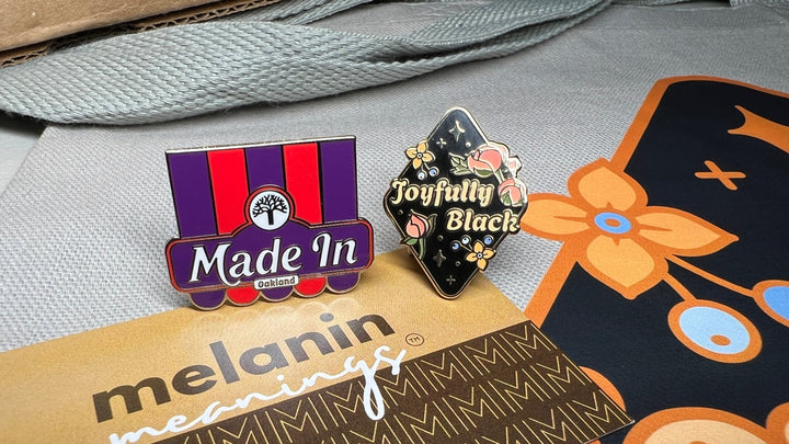 Joyfully Black Lapel Pin - The Village Retail