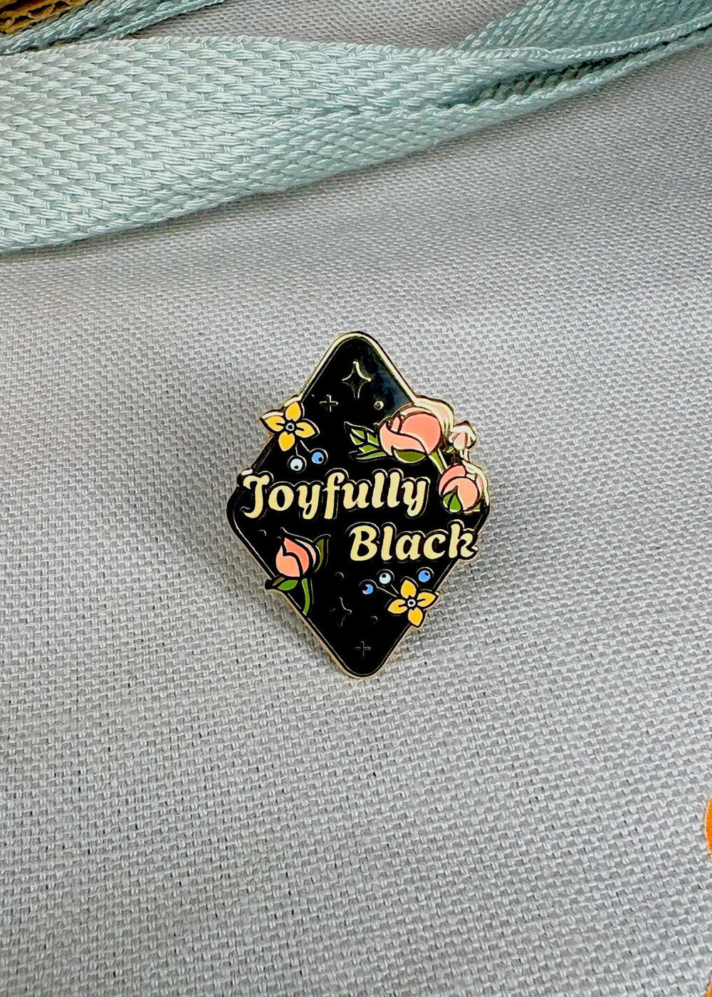 Joyfully Black Lapel Pin - The Village Retail