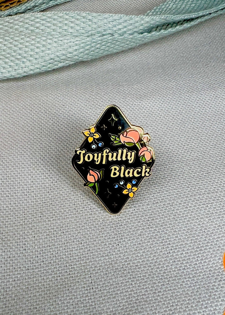 Joyfully Black Lapel Pin - The Village Retail