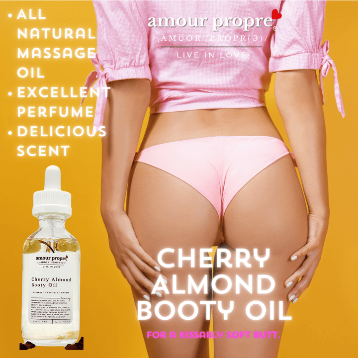 Kissably Soft Booty Oil, Cherry Almond - The Village Retail