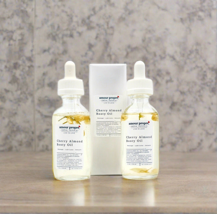 Kissably Soft Booty Oil, Cherry Almond - The Village Retail