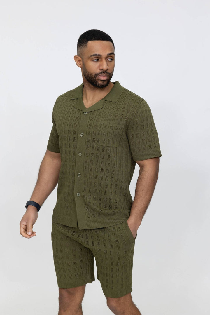 Knit set shirt and shorts - The Village Retail