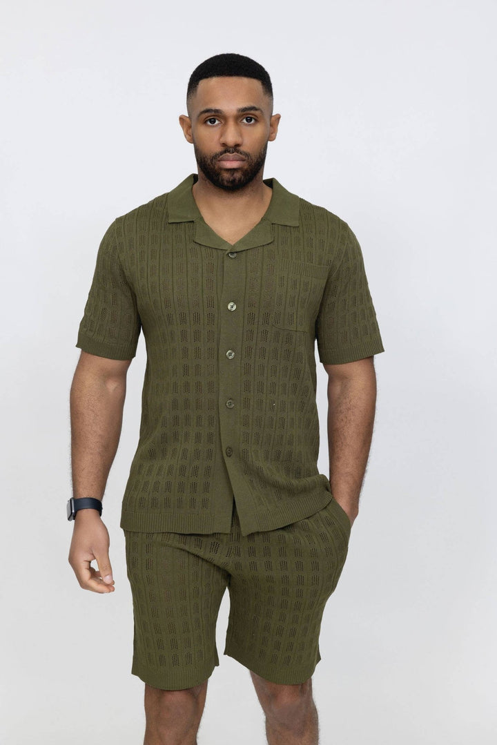 Knit set shirt and shorts - The Village Retail