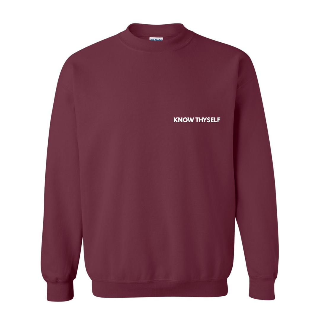 Know Thyself Sweatshirt (Maroon) - The Village Retail