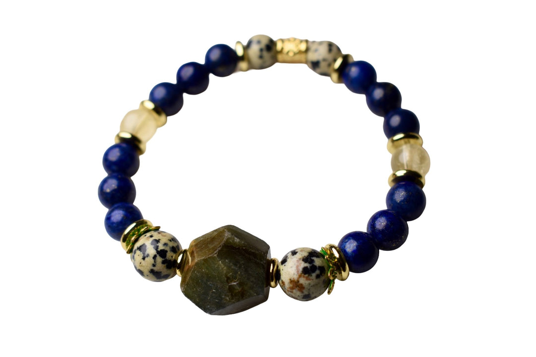 Labradorite & Lapis Lazuli Bracelet of Intuitive Clarity - The Village Retail