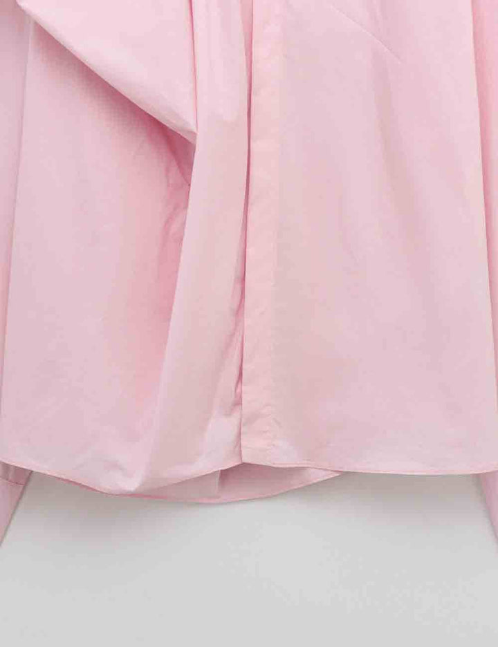 Ladies Solid Color Ruched Long Sleeves Shirt - The Village Retail