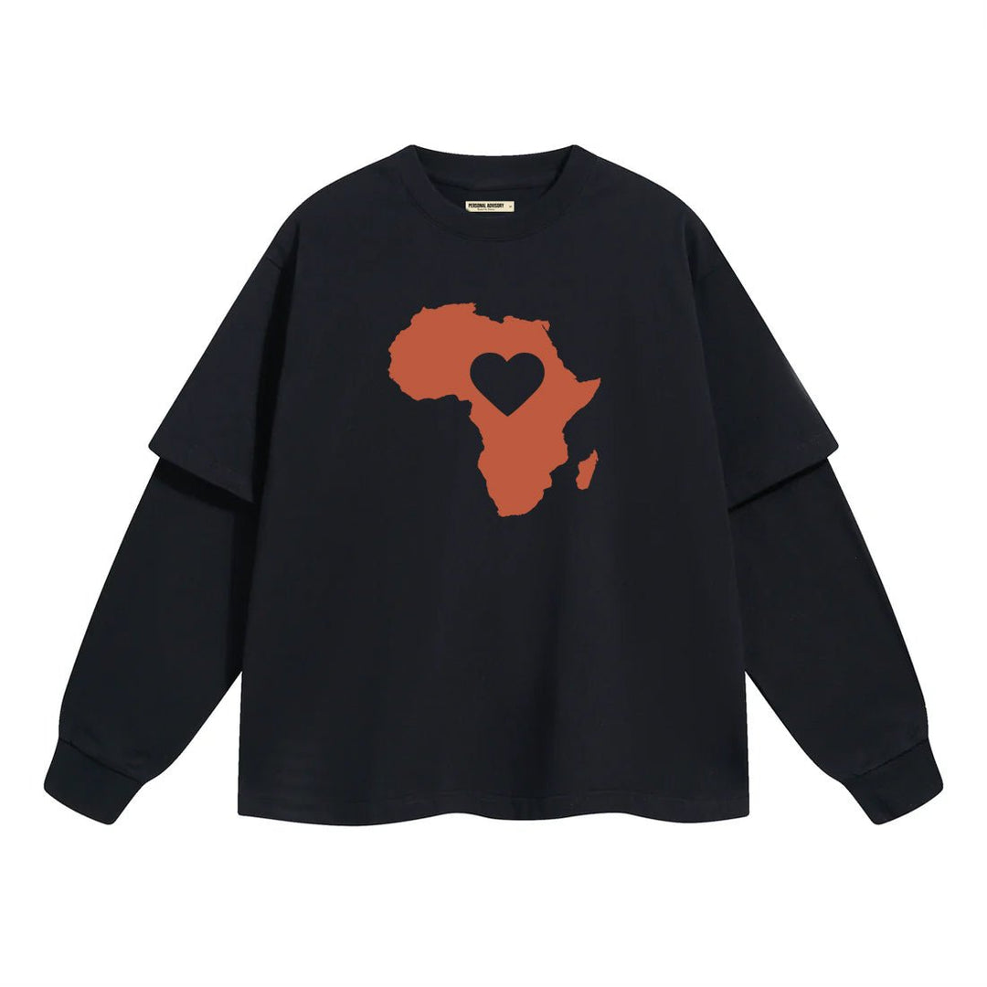 Layered long sleeve Afrilove Tee - The Village Retail