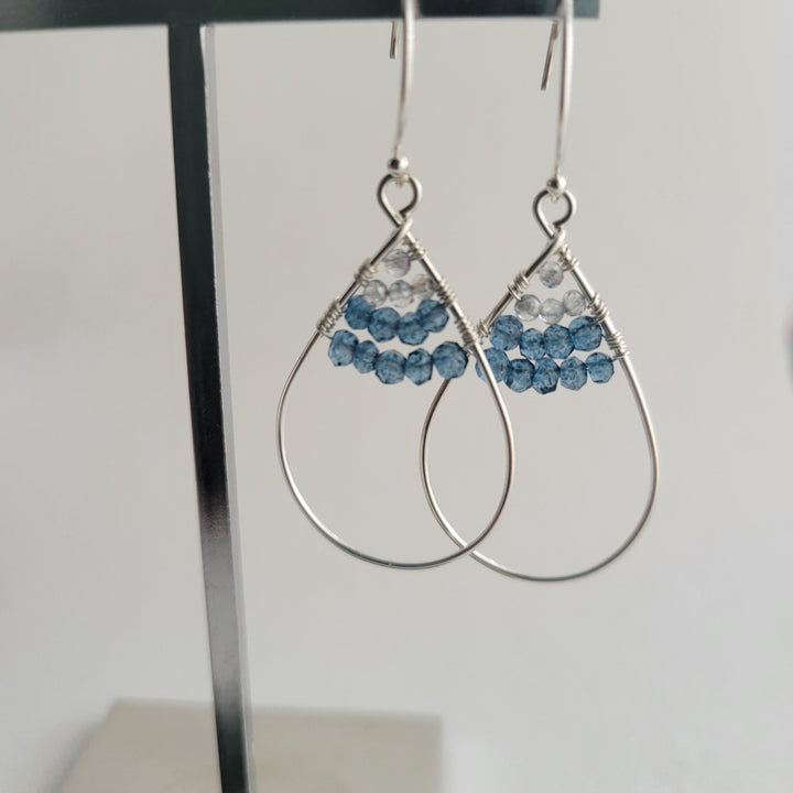 London Blue Mini Teardrop Earrings - The Village Retail