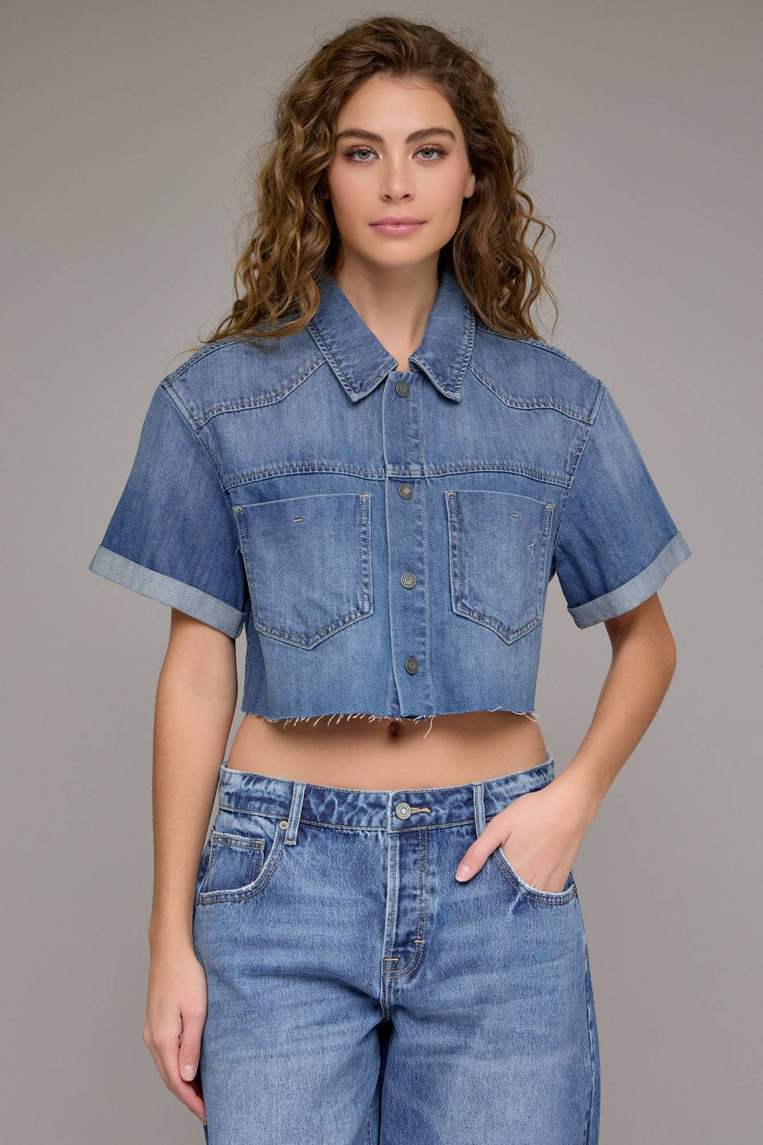 Medium Boxy Super Soft Cropped Shirt - The Village Retail