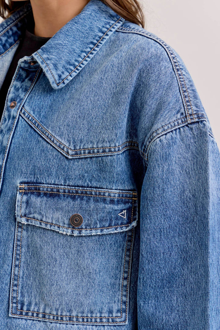 Medium Dark Classic Oversized Western Shirt - The Village Retail