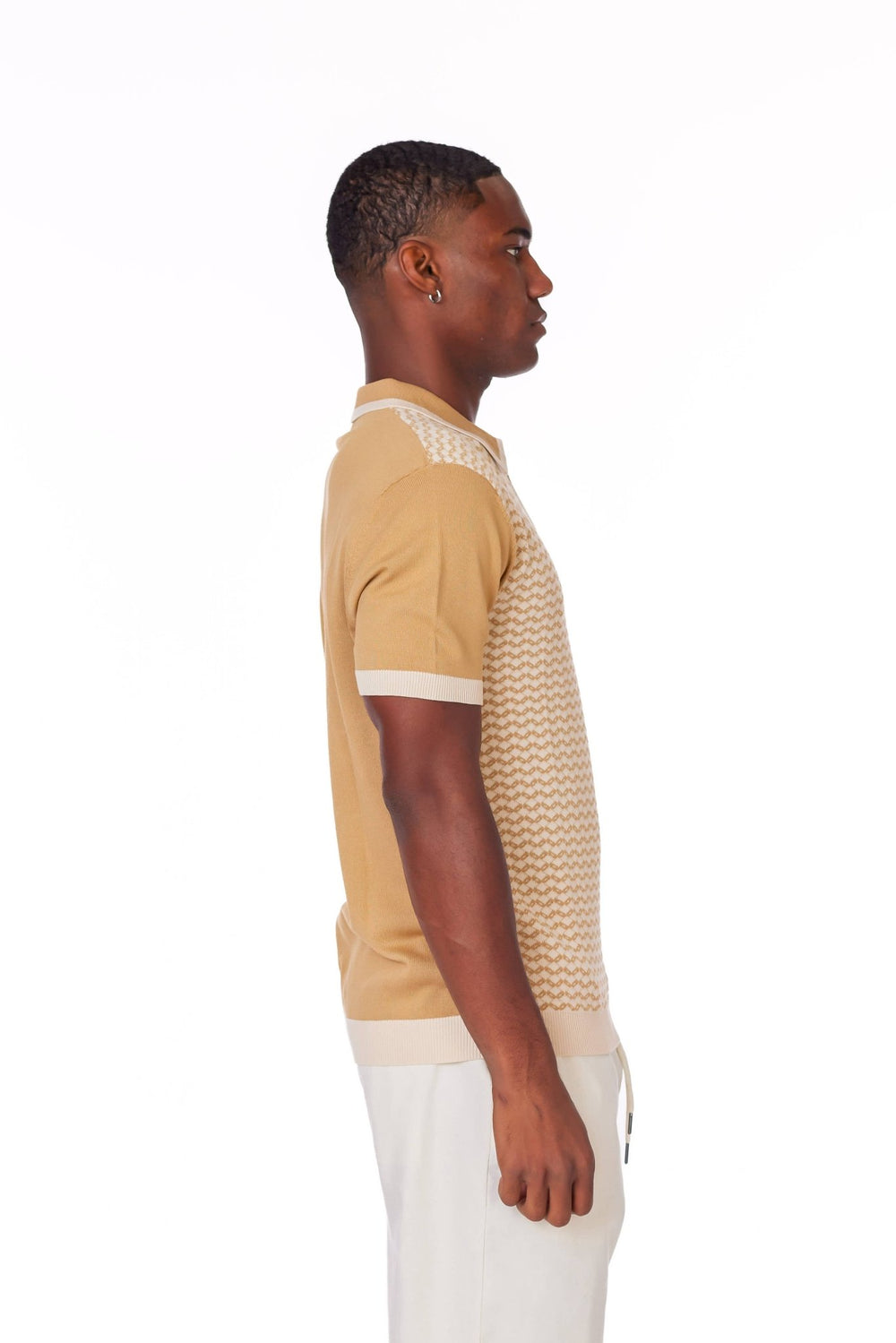 Men's Crochet Polo Shirt - The Village Retail