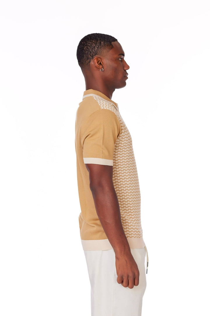 Men's Crochet Polo Shirt - The Village Retail