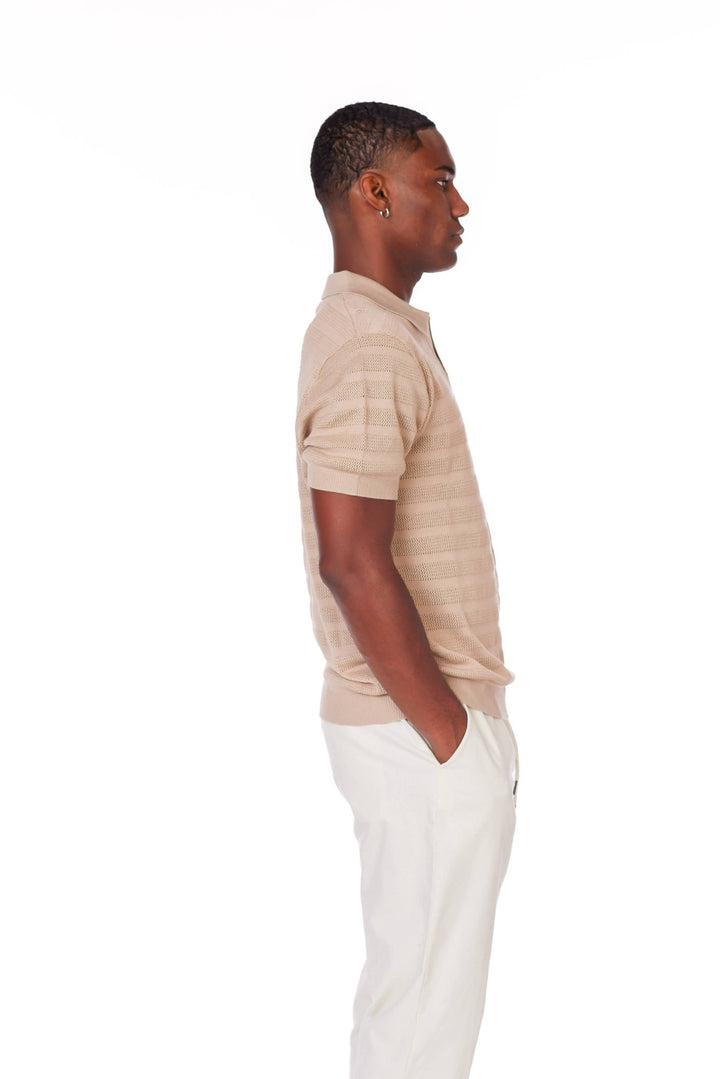 Men's Textured Polo Shirt - The Village Retail