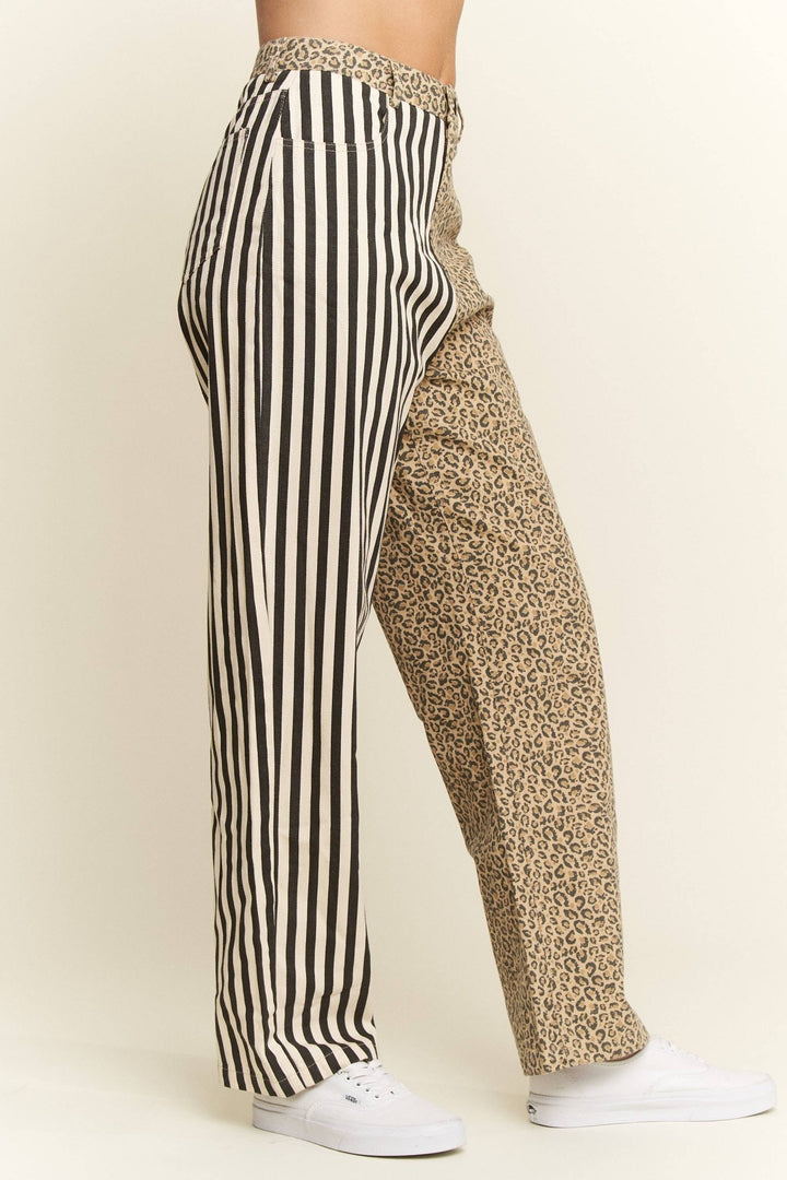 MIX &amp; MATCH LEOPARD - STRIPE PANTS - The Village Retail