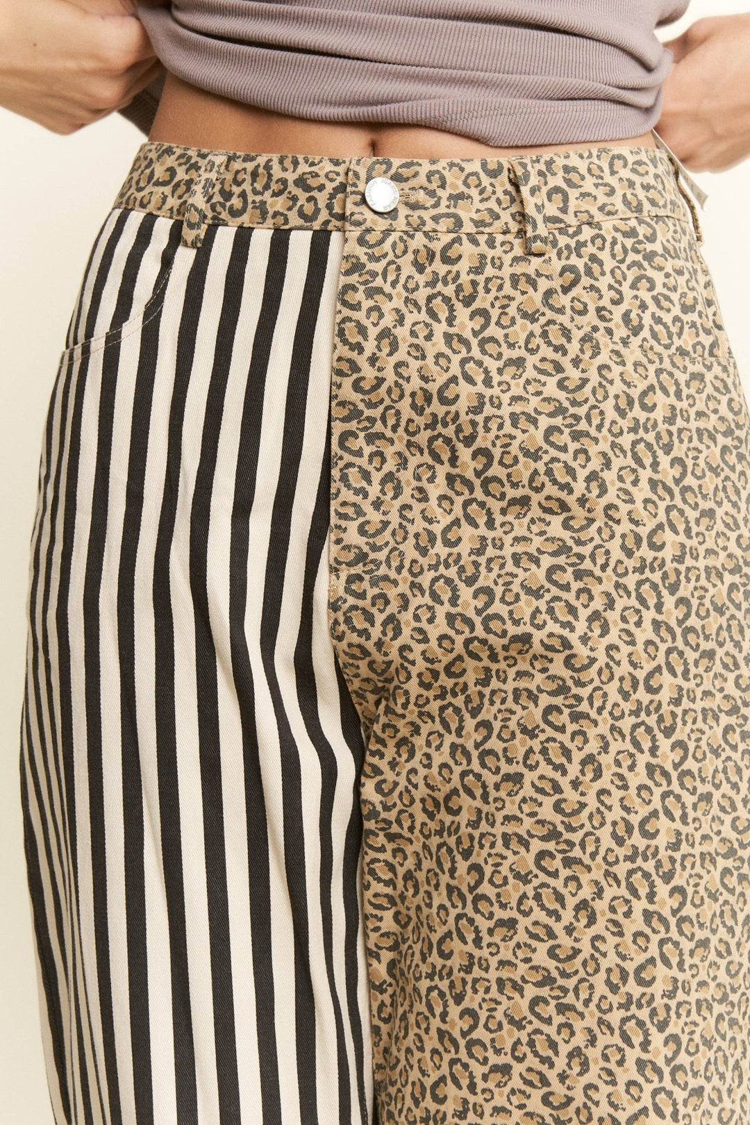 MIX &amp; MATCH LEOPARD - STRIPE PANTS - The Village Retail