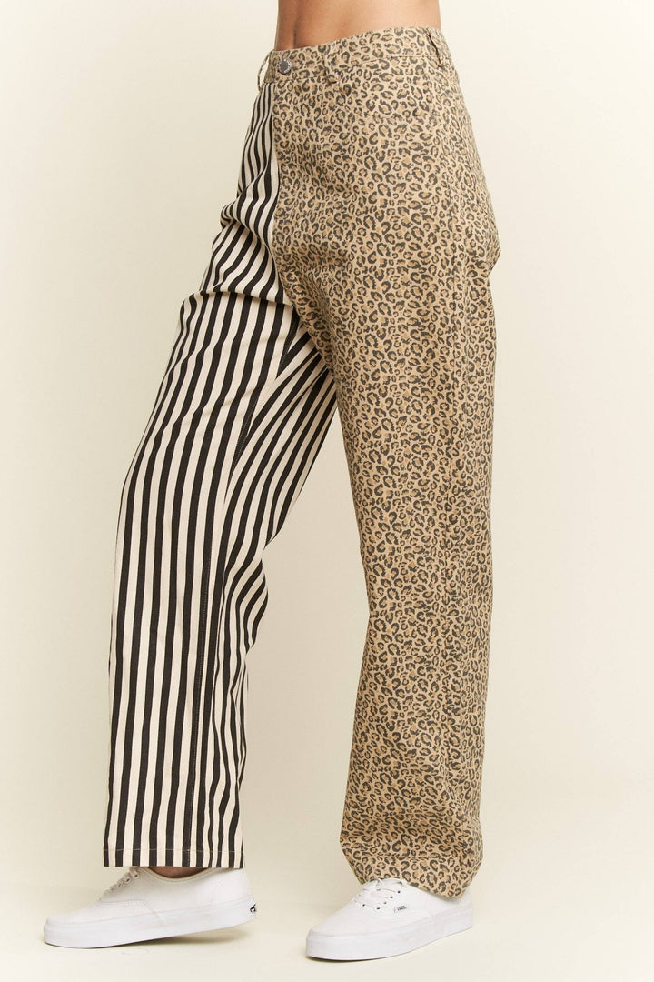 MIX &amp; MATCH LEOPARD - STRIPE PANTS - The Village Retail