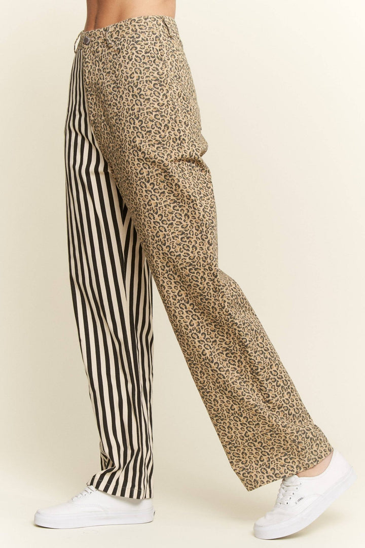MIX &amp; MATCH LEOPARD - STRIPE PANTS - The Village Retail
