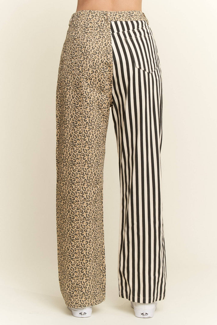 MIX &amp; MATCH LEOPARD - STRIPE PANTS - The Village Retail