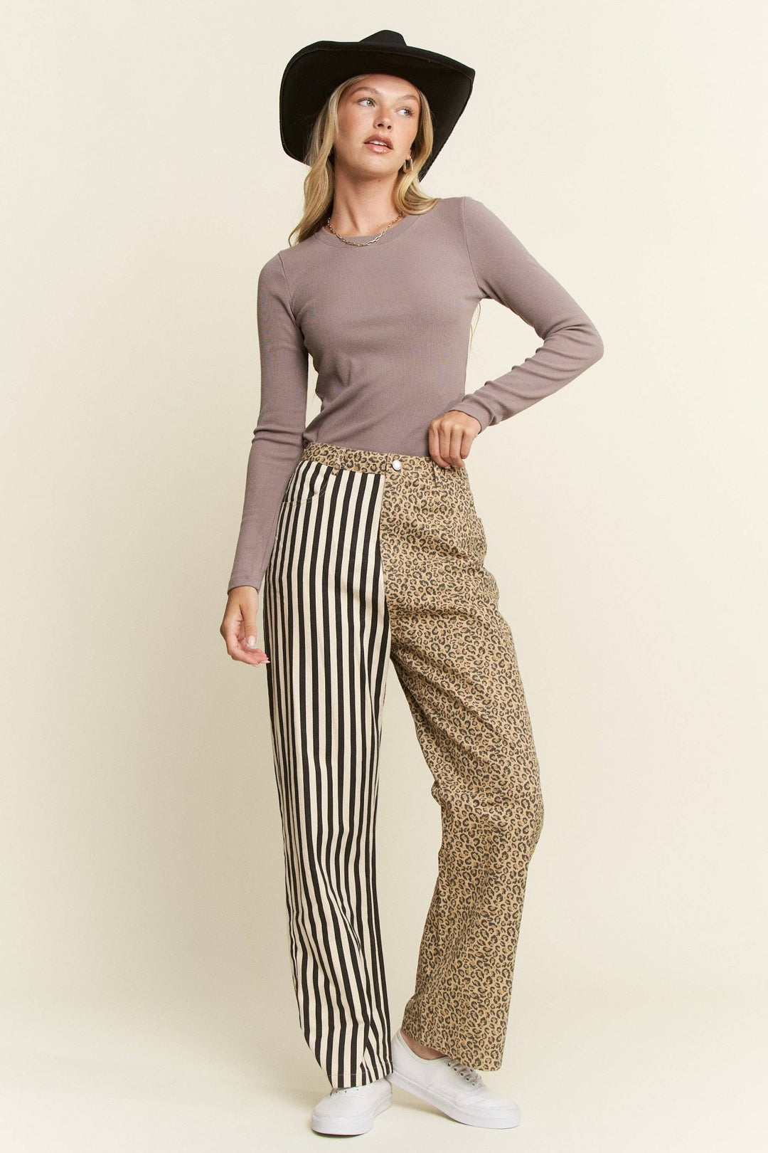 MIX &amp; MATCH LEOPARD - STRIPE PANTS - The Village Retail