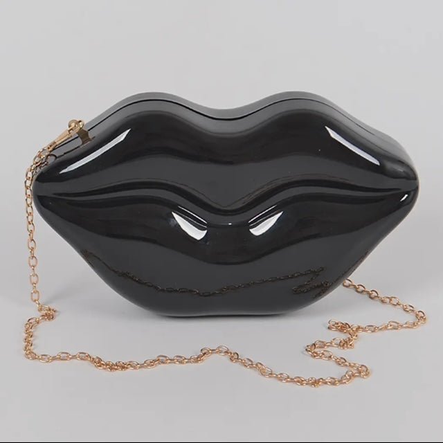 Mixed Colors Lips Clutch with Chain - The Village Retail