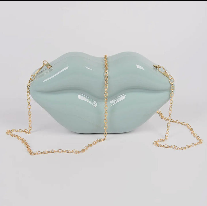 Mixed Colors Lips Clutch with Chain - The Village Retail