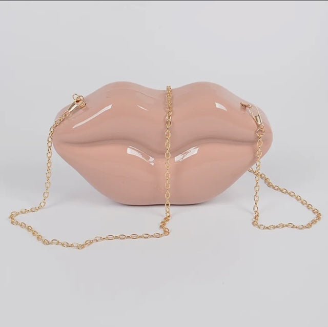 Mixed Colors Lips Clutch with Chain - The Village Retail