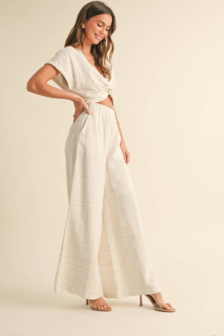 MULTI GRID PATTERN KNT FRONT TOP - The Village Retail