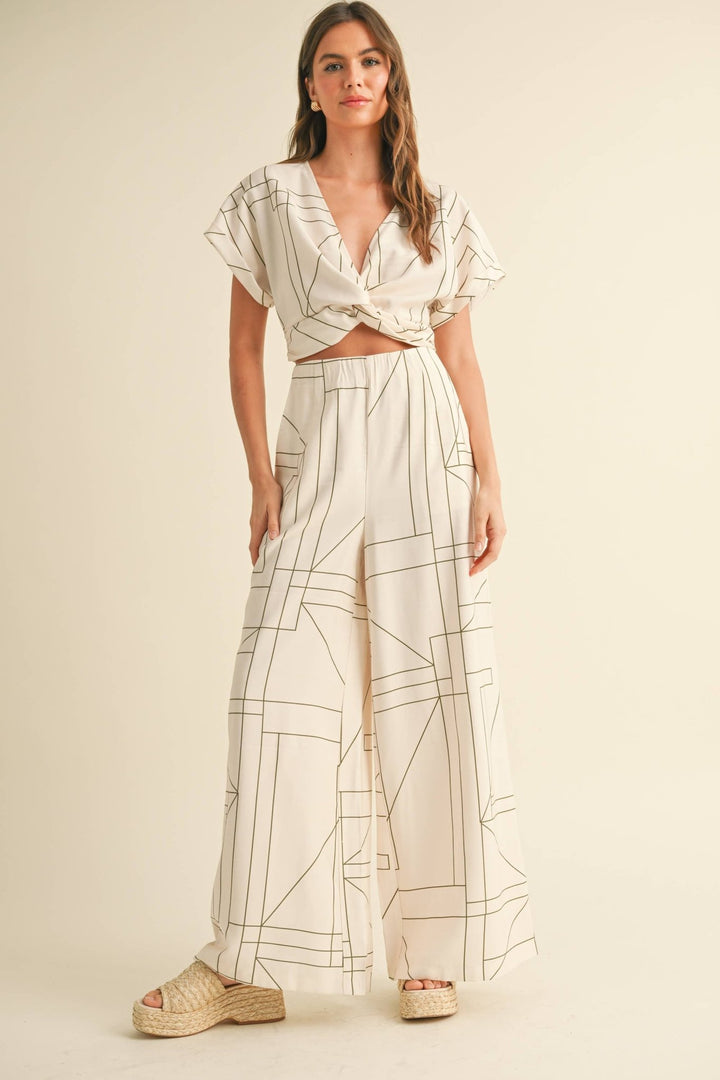 MULTI GRID PATTERN KNT FRONT TOP - The Village Retail