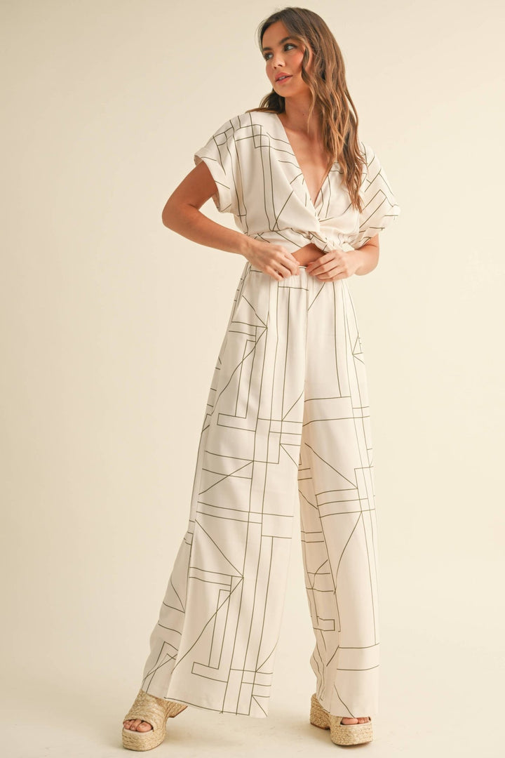 MULTI GRID PATTERN KNT FRONT TOP - The Village Retail