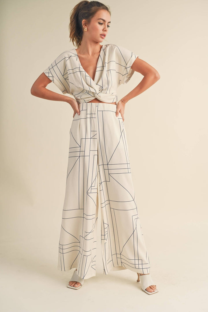 MULTI GRID PATTERN KNT FRONT TOP - The Village Retail