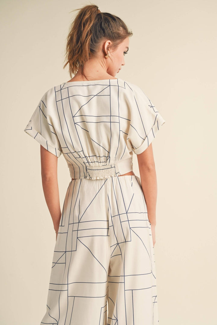 MULTI GRID PATTERN KNT FRONT TOP - The Village Retail