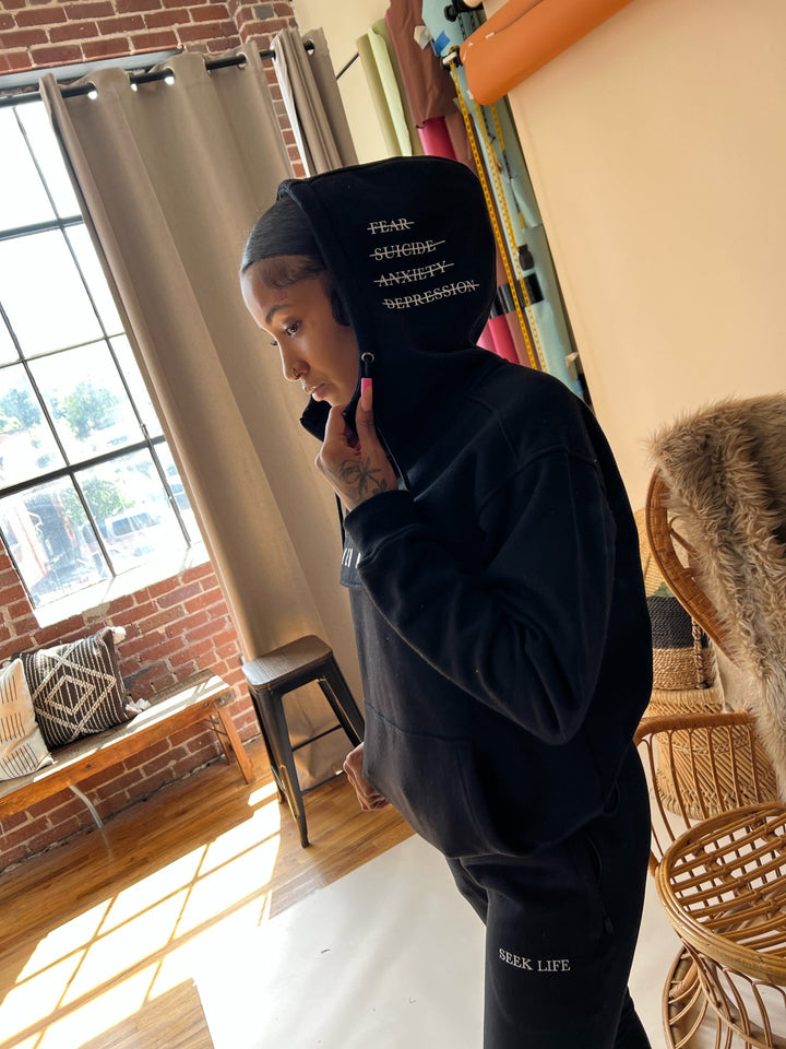 Never Alone Zipper Sweatshirt - The Village Retail