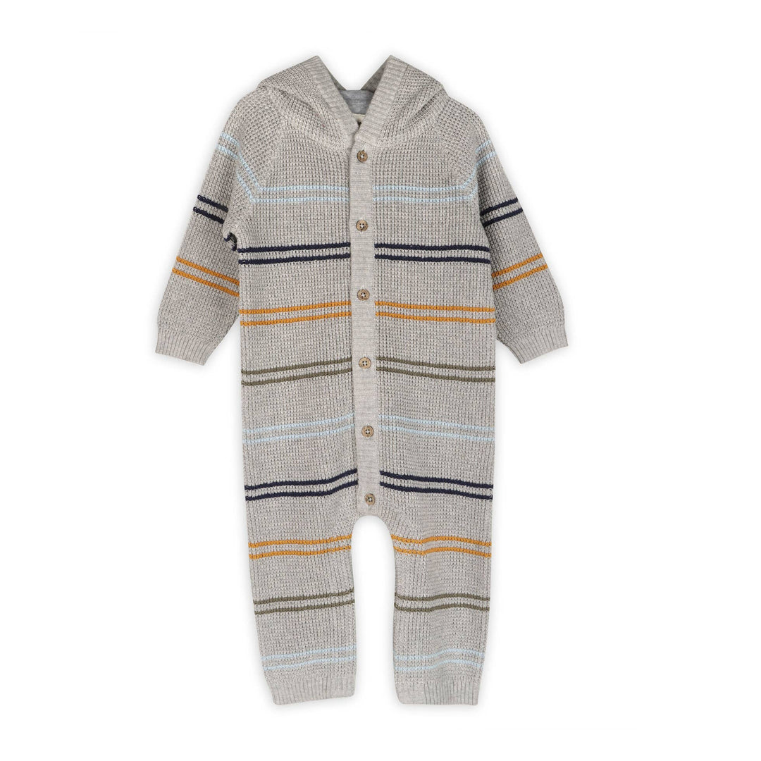 Organic Cotton Baby Hooded Jumpsuit – Classic Stripe Sweater - The Village Retail