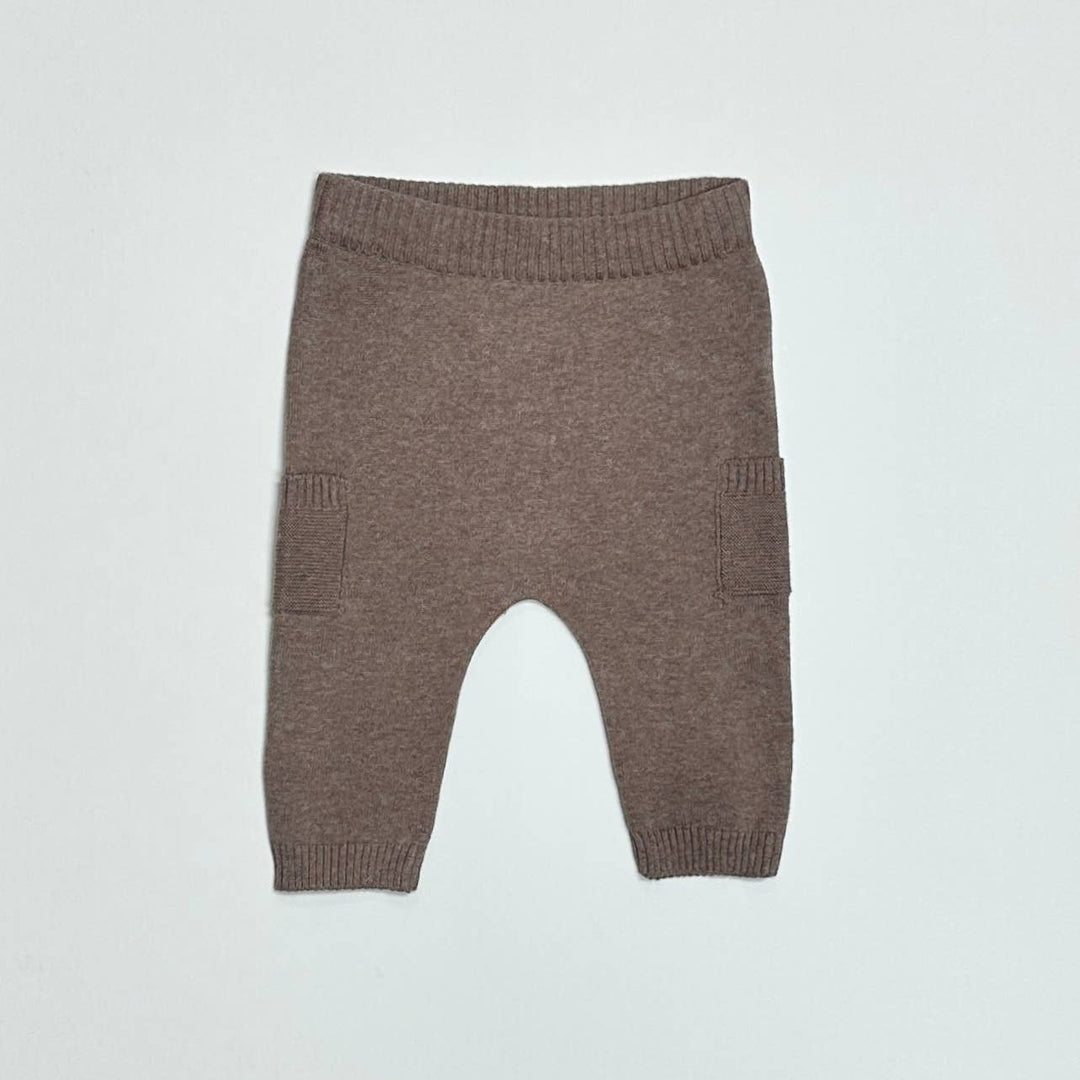 Organic Cotton Baby Side Pocket Knit Pants - Cafe Latte - The Village Retail