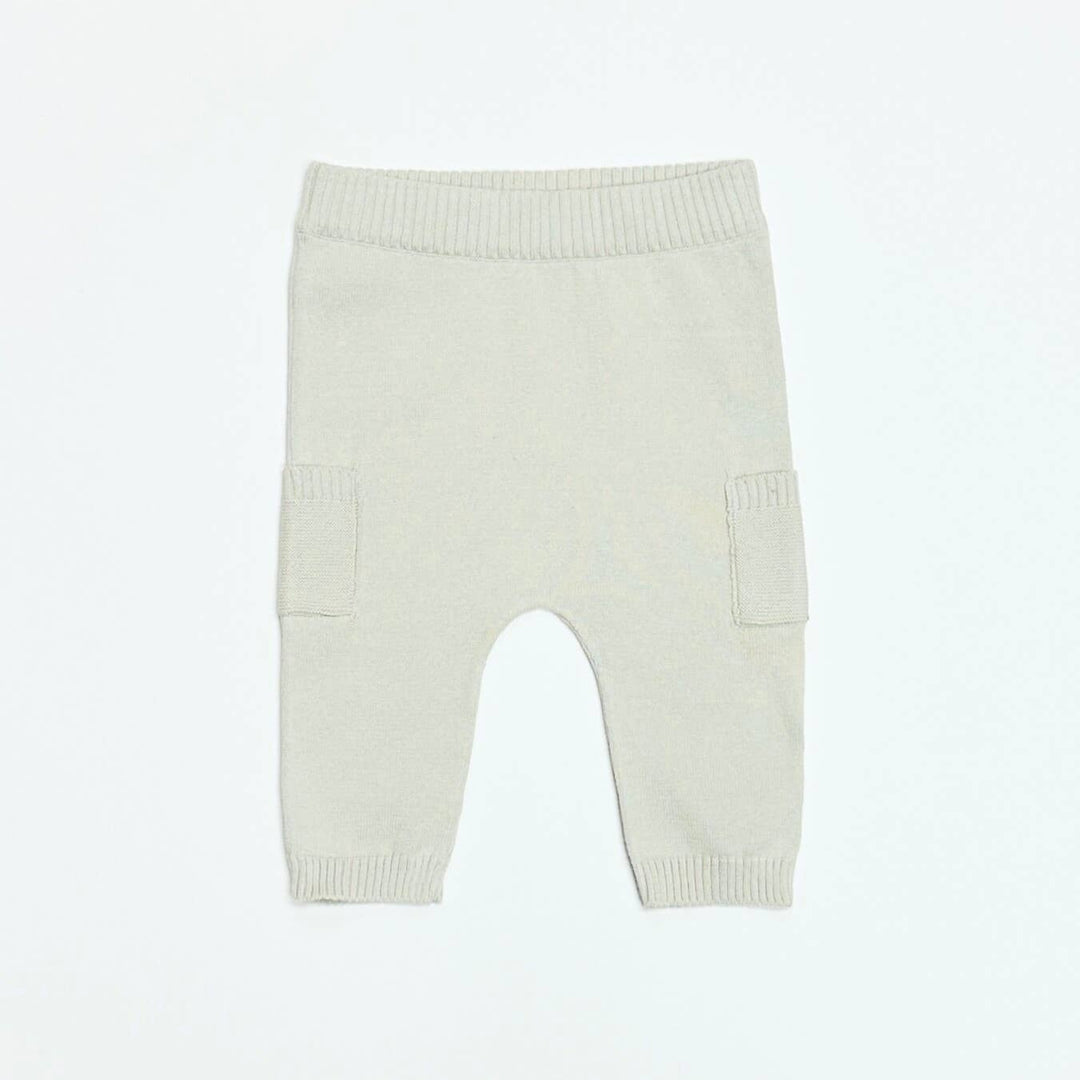 Organic Cotton Baby Sweater Knit Pants with Side Pockets - The Village Retail