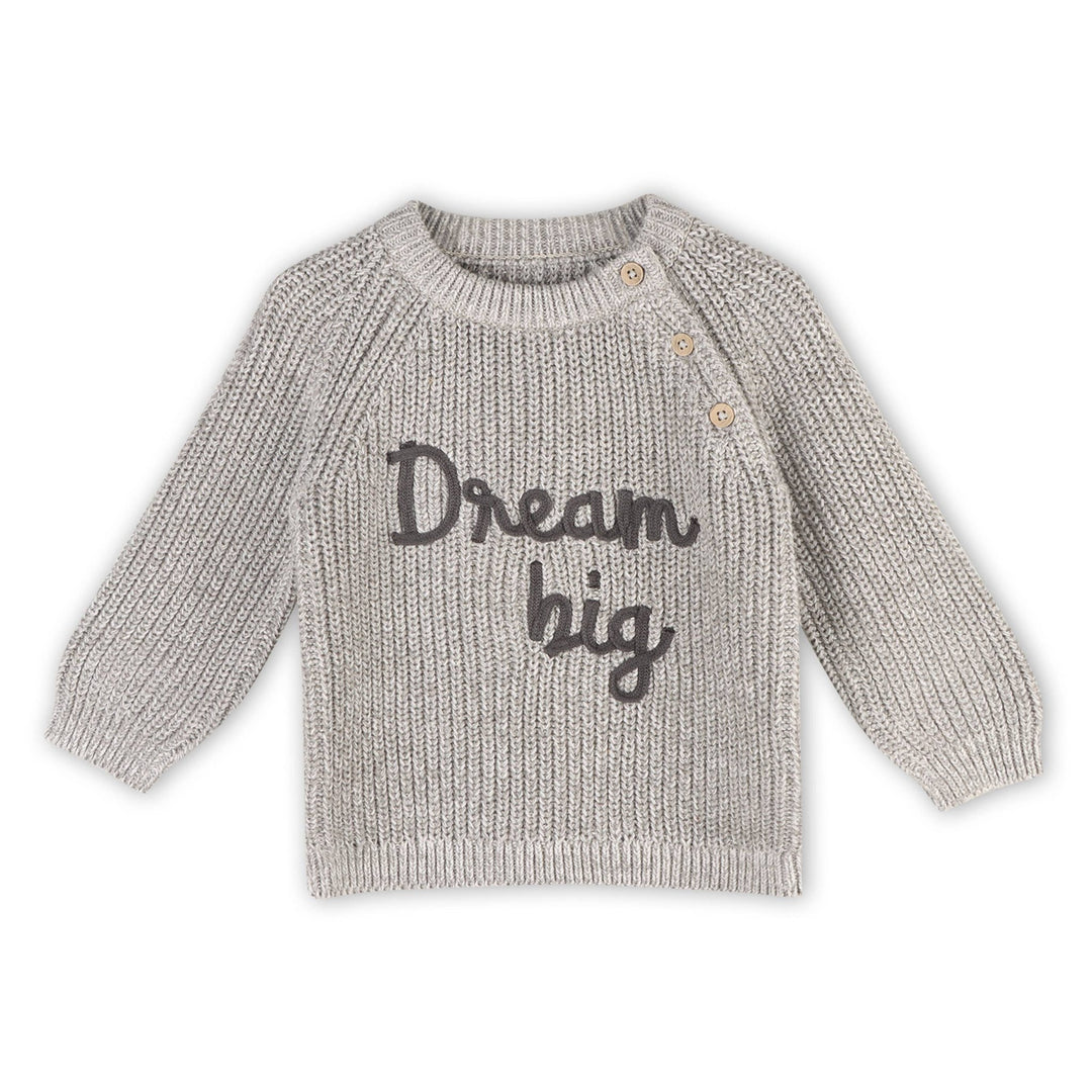 Organic Cotton Chunky Knit Baby Sweater – Dream Big - The Village Retail