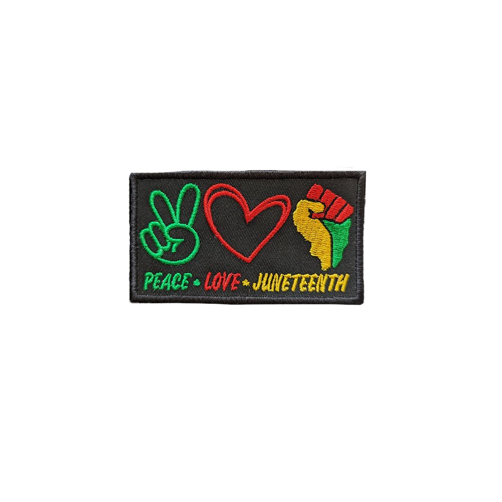 Peace , Love, Juneteenth Iron - On Patch - The Village Retail