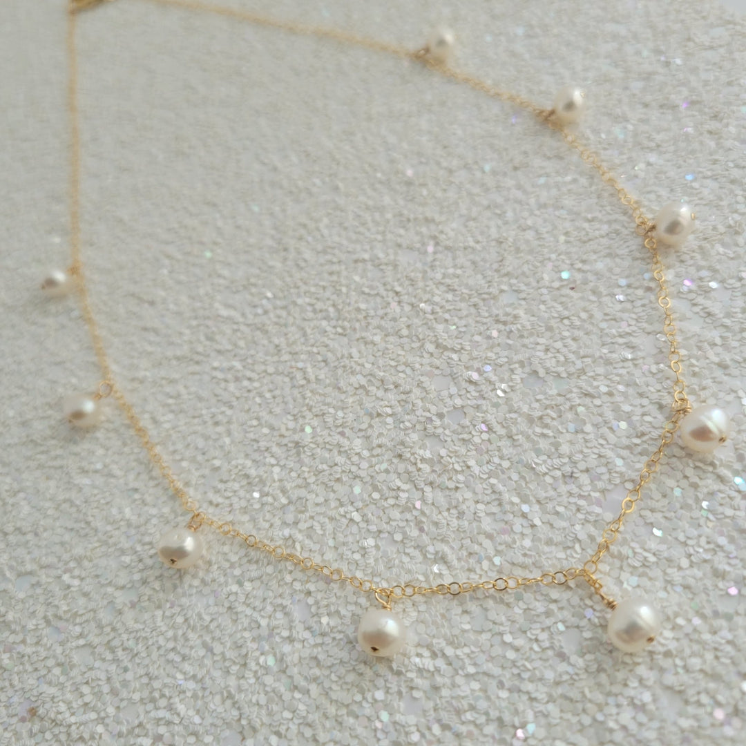Pearl Drop Choker 14k GF - The Village Retail