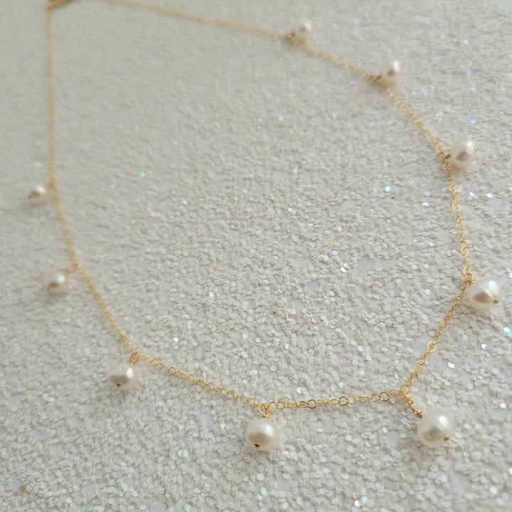 Pearl Drop Choker 14k GF - The Village Retail