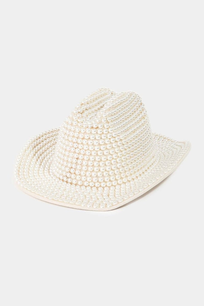pearl-embellished-fedora-  display picture 1