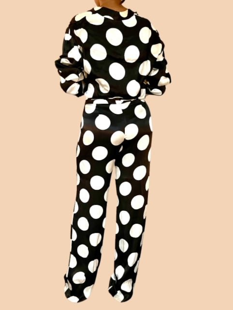 Polka Dot Wide Legs Set - The Village Retail