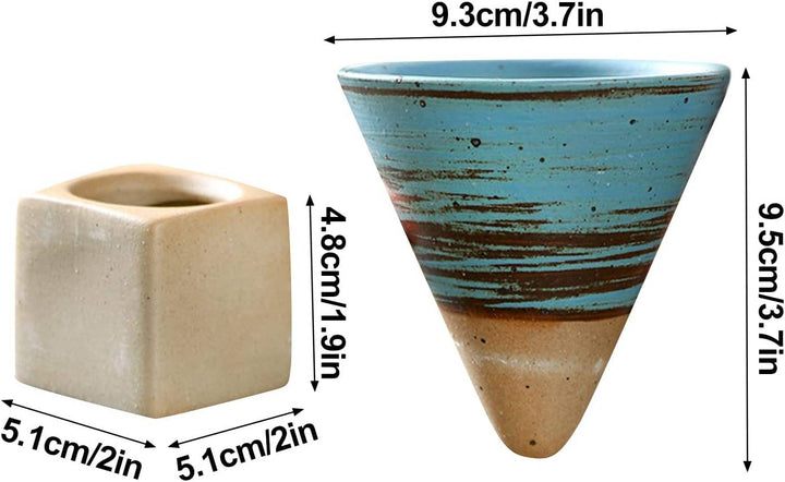 Pottery Espresso Cup, Creative Ceramic Tea Cup With Base - The Village Retail